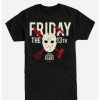 Guys * | Outlet Friday The 13Th Jason Mask T-Shirt Black