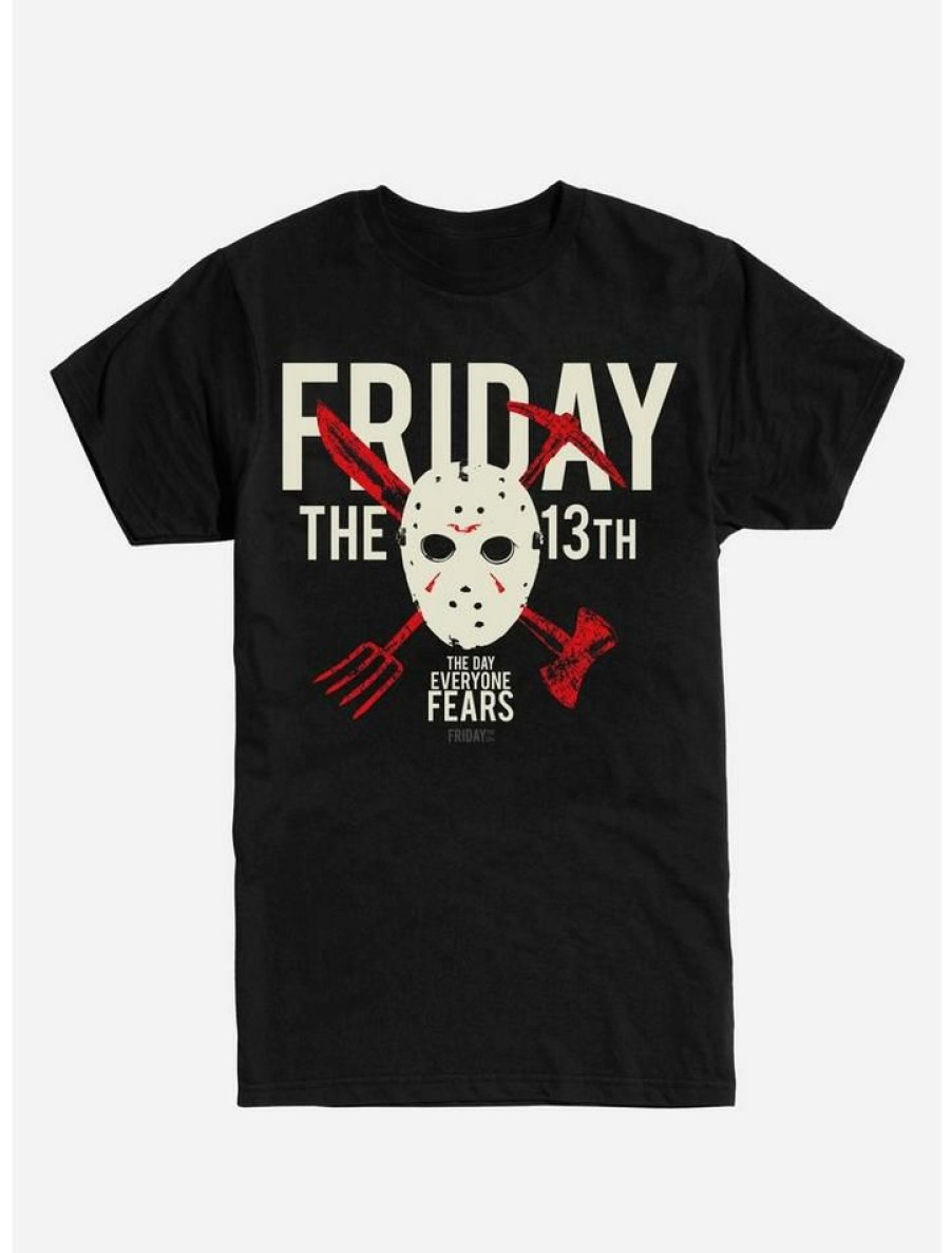 Guys * | Outlet Friday The 13Th Jason Mask T-Shirt Black