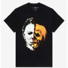 Guys * | Coupon Halloween Ii Pumpkin Split T-Shirt Black