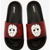 Accessories * | Flash Sale Friday The 13Th Jason Mask Slide Sandals Multi