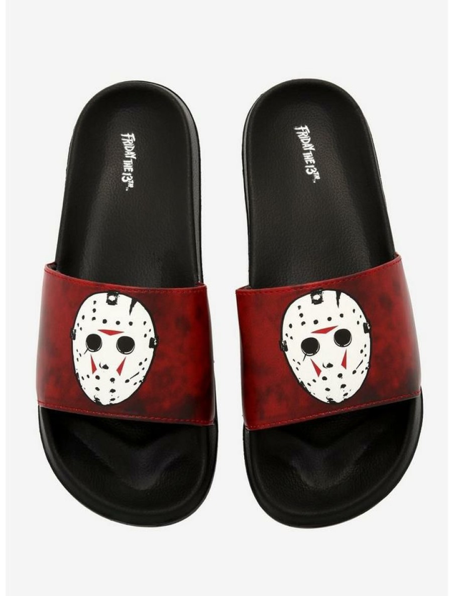 Accessories * | Flash Sale Friday The 13Th Jason Mask Slide Sandals Multi