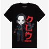 Guys * | Top 10 The Crow Chibi Character T-Shirt Black