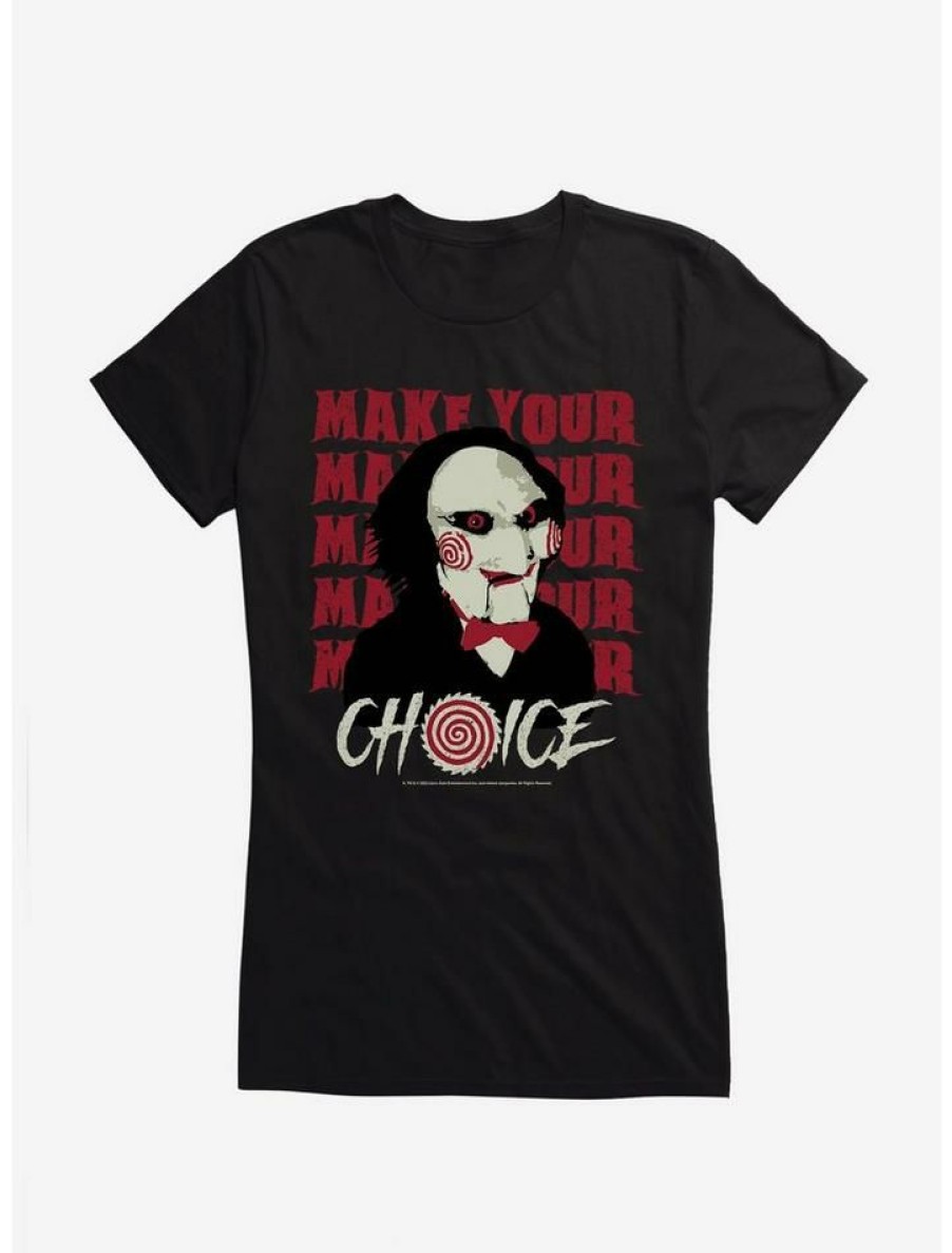 Tees * | Buy Saw Choice Girls T-Shirt Black