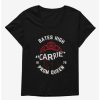 Tees * | Promo Carrie 1976 Crown Blood Splatter Girls T-Shirt Plus Size Black