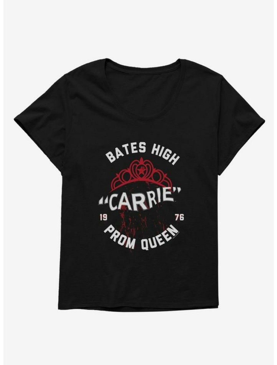 Tees * | Promo Carrie 1976 Crown Blood Splatter Girls T-Shirt Plus Size Black