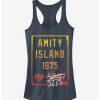 Girls * | Flash Sale Amity Island Population Girls Tank Indigo