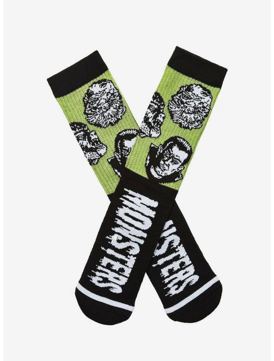 Girls * | Outlet Universal Monsters Faces Crew Socks