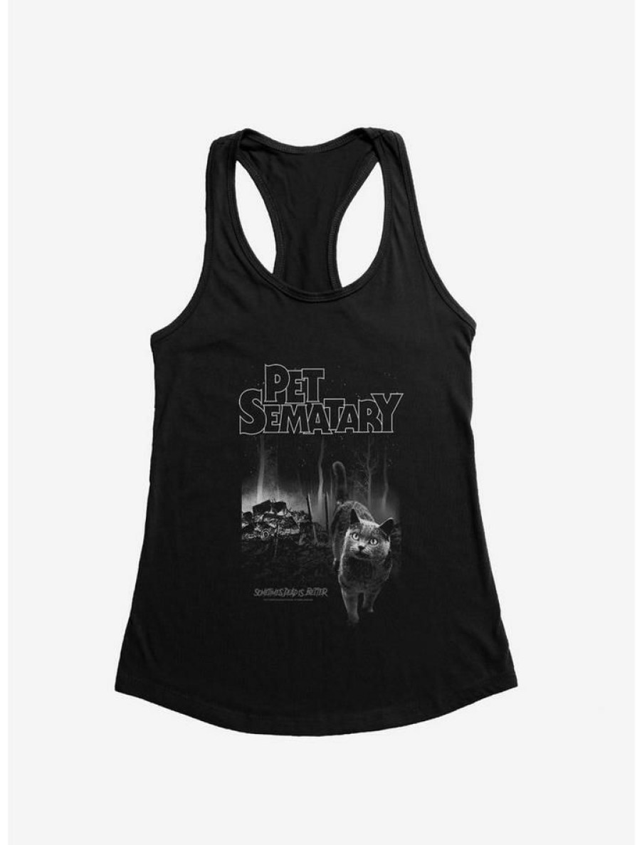 Girls * | Cheap Pet Sematary Church The Cat Girls Tank Black