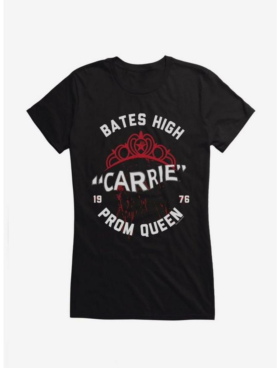 Tees * | Best Pirce Carrie 1976 Crown Blood Splatter Girls T-Shirt Black