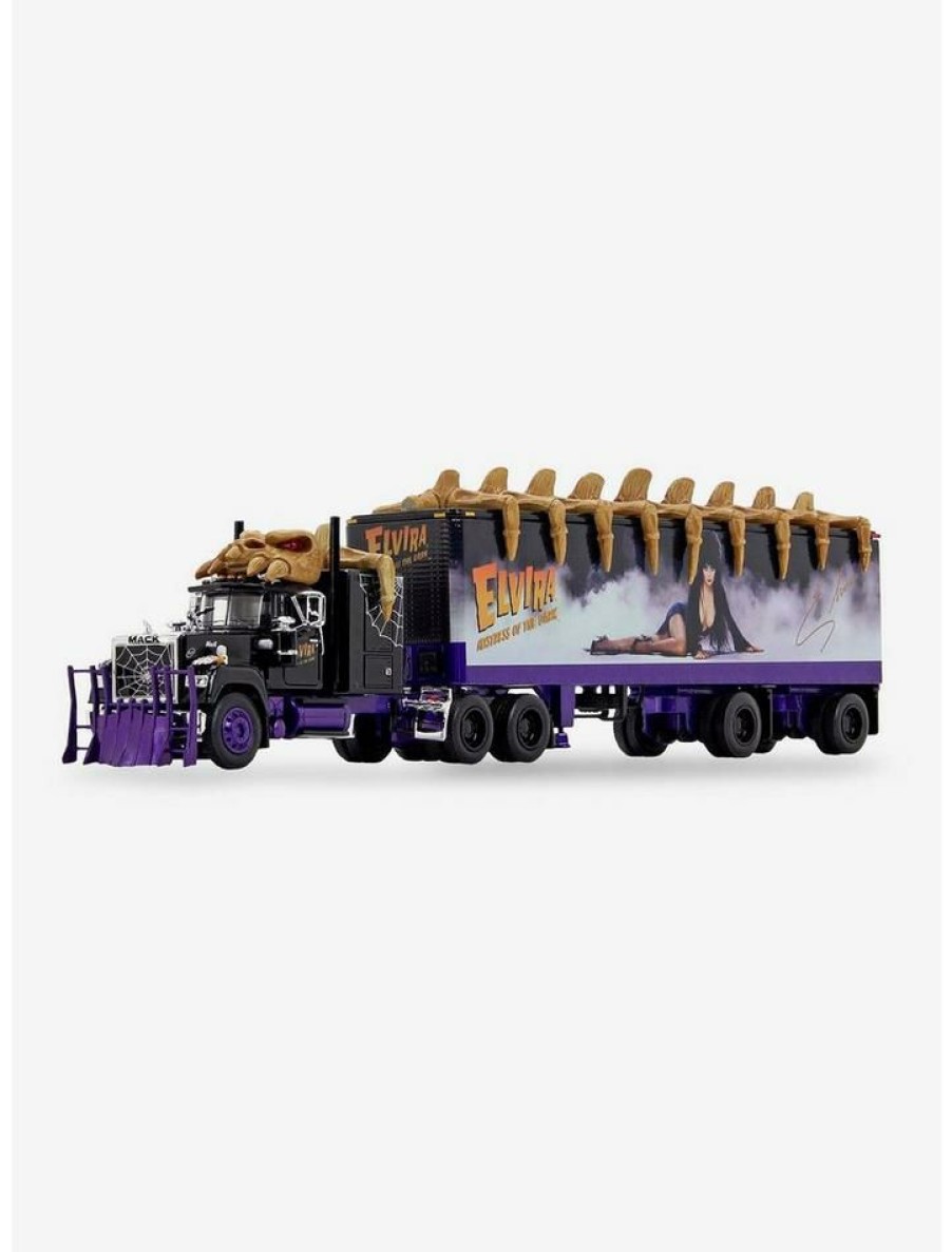 Toys & Collectibles * | Brand New Elvira Mistress Of The Dark Diecast Collectible Vintage Trailer