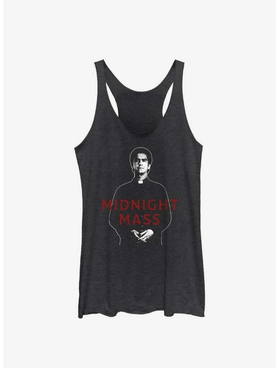 Girls * | Cheapest Midnight Mass Father Paul Girls Tank Blk Htr