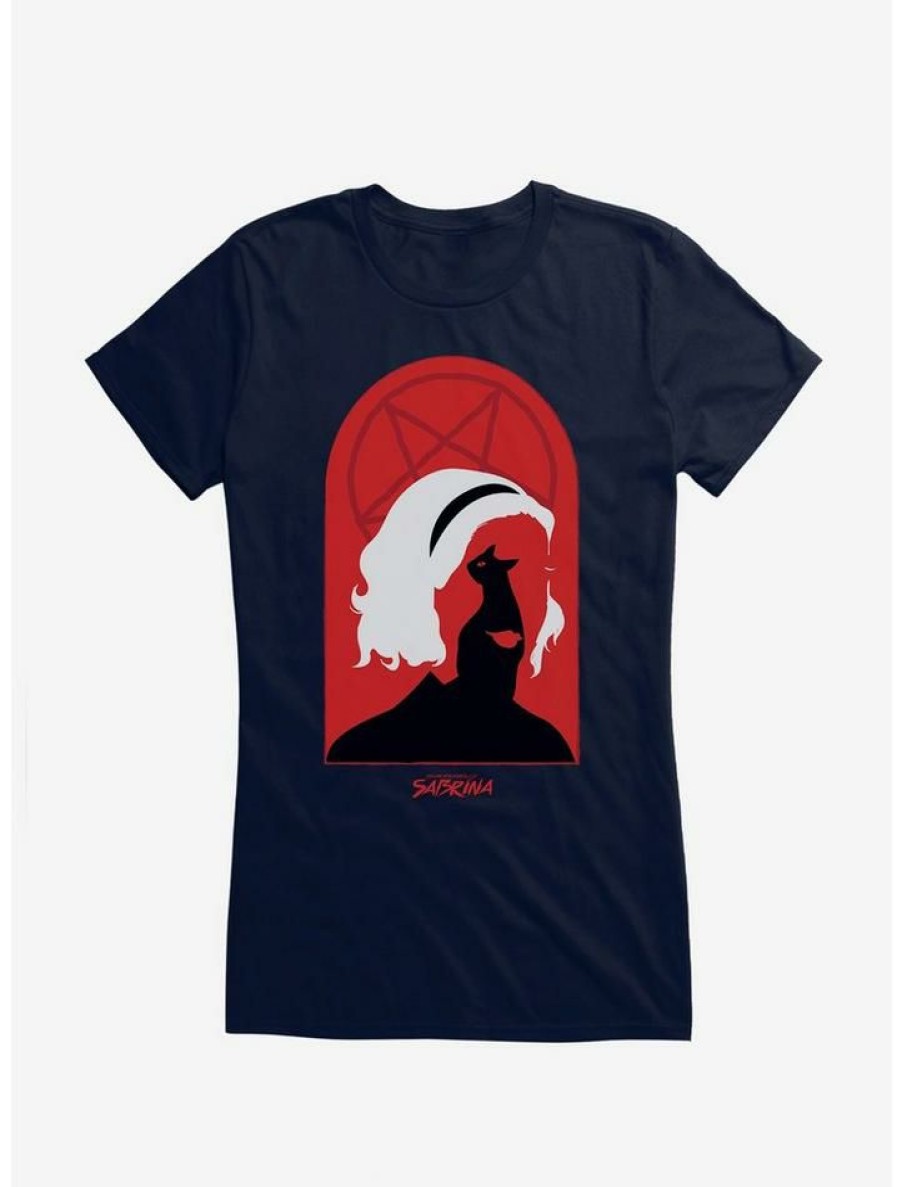 Tees * | Discount Chilling Adventures Of Sabrina Salem Face Girls T-Shirt