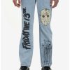 Guys * | Coupon Friday The 13Th Jason Voorhees Mask Straight Leg Jeans Multi