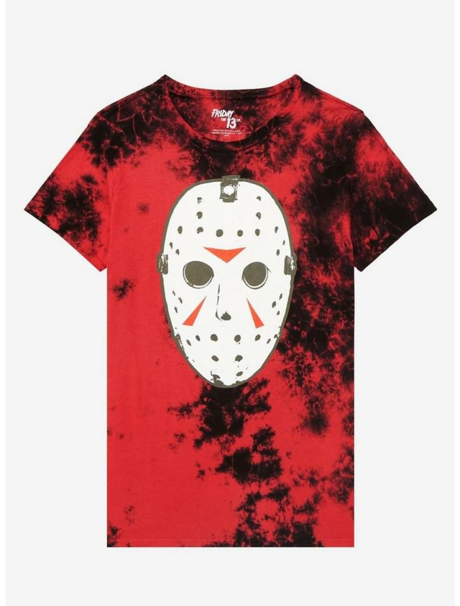 Tees * | Best Sale Friday The 13Th Mask Tie-Dye Boyfriend Fit Girls T-Shirt Multi