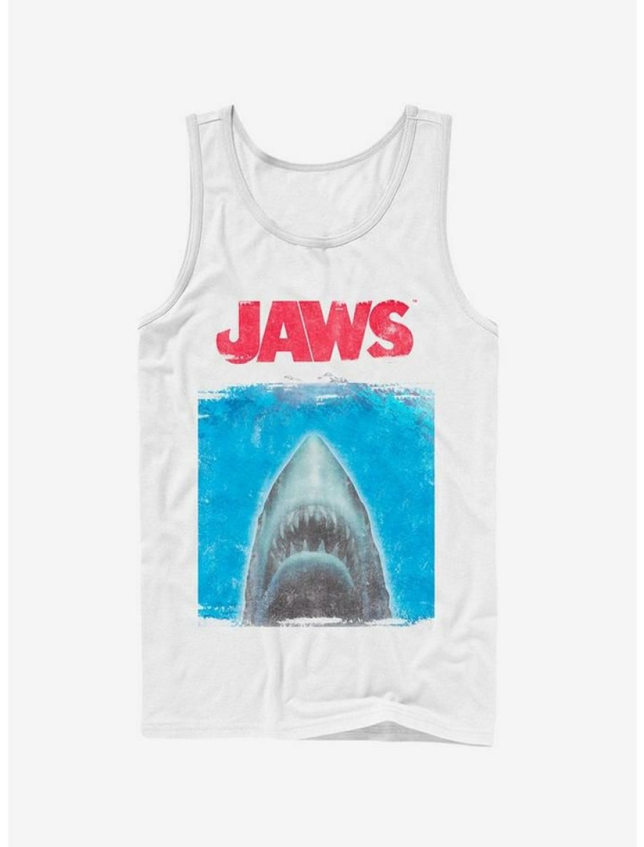 Guys * | Cheapest Shark Movie Poster Tank White