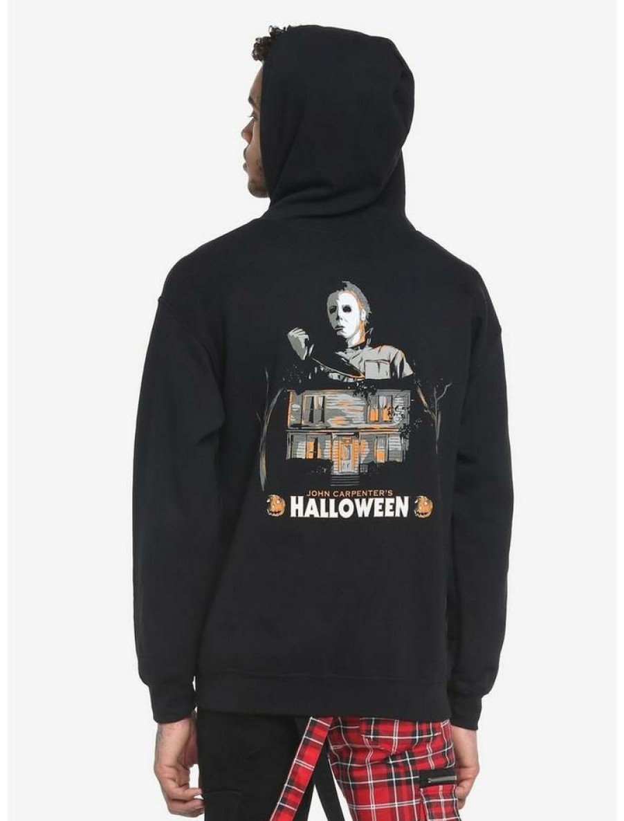 Guys * | Discount Halloween Myers House Hoodie Black