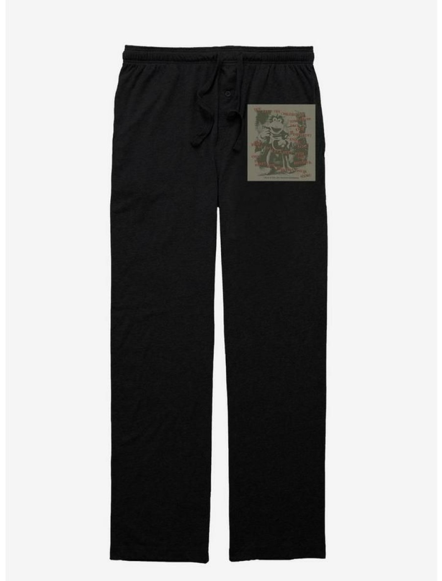 Guys * | Hot Sale Jim Henson'S Fraggle Rock One In Name Pajama Pants Black