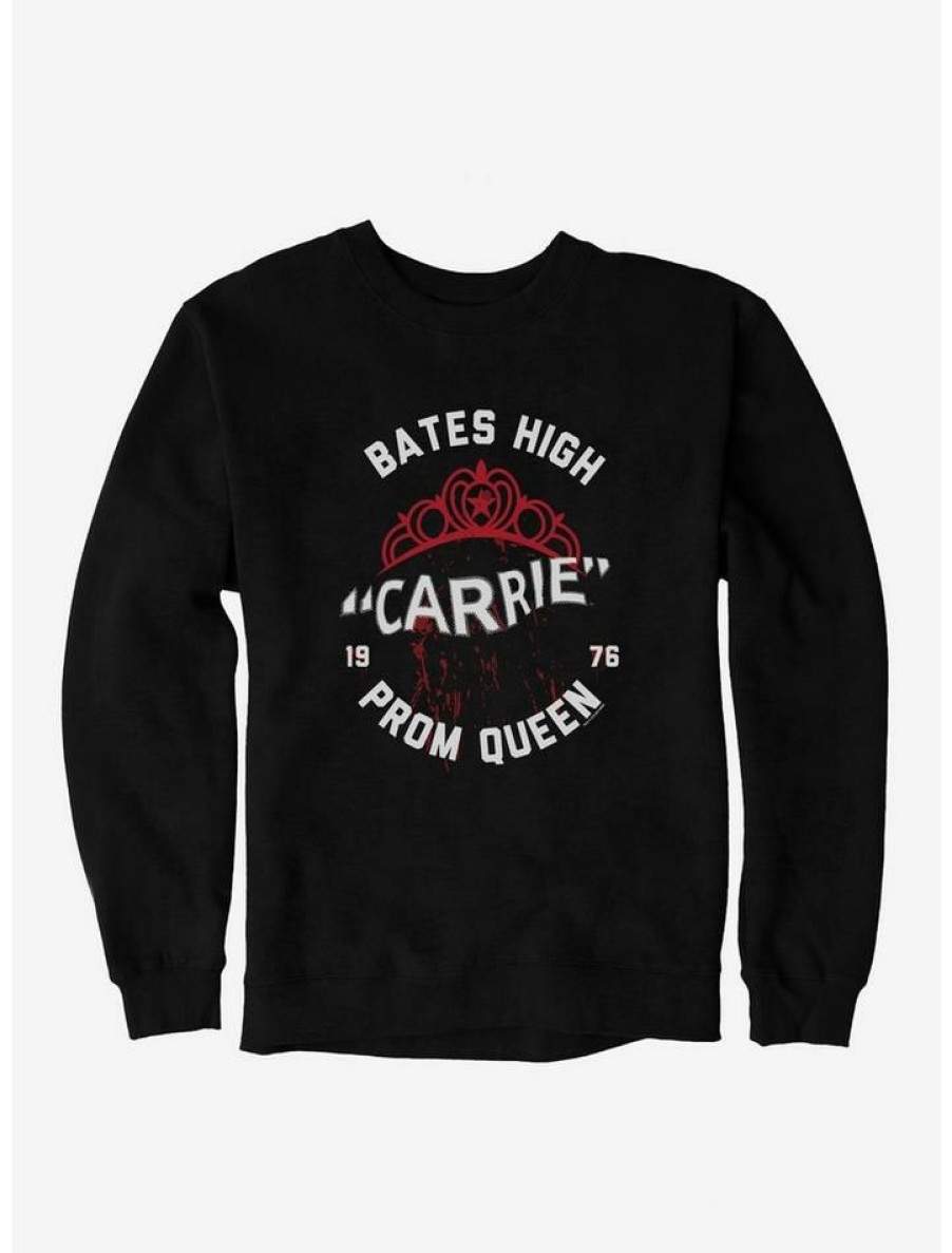 Guys * | Best Reviews Of Carrie 1976 Crown Blood Splatter Sweatshirt Black