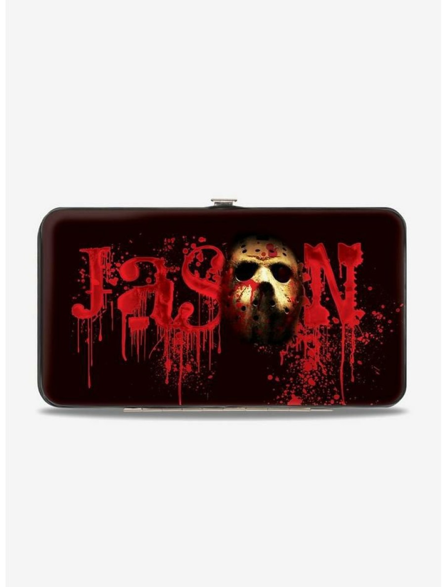 Backpacks & Bags * | Cheapest Friday The 13Th Jason Mask Splatter Walking Pose Hinged Wallet