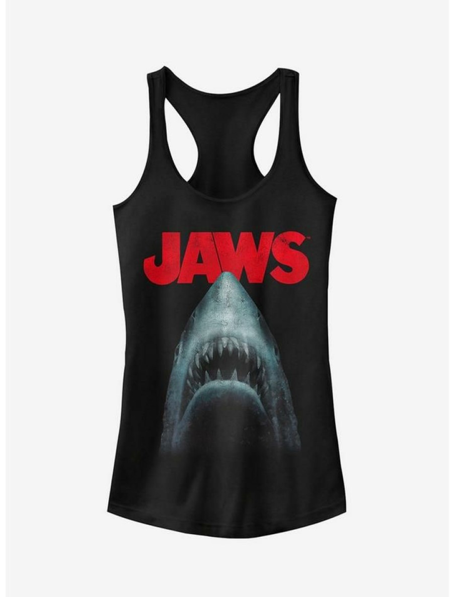 Girls * | Discount Shark Teeth Poster Girls Tank Black