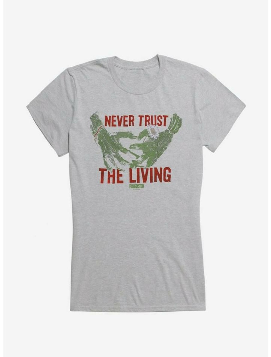 Tees * | Best Sale Universal Monsters Frankenstein Never Trust The Living Girls T-Shirt