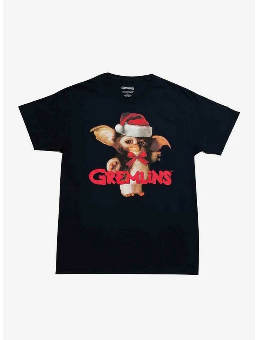 Tees * | Discount Gremlins Santa Hat Boyfriend Fit Girls T-Shirt Multi