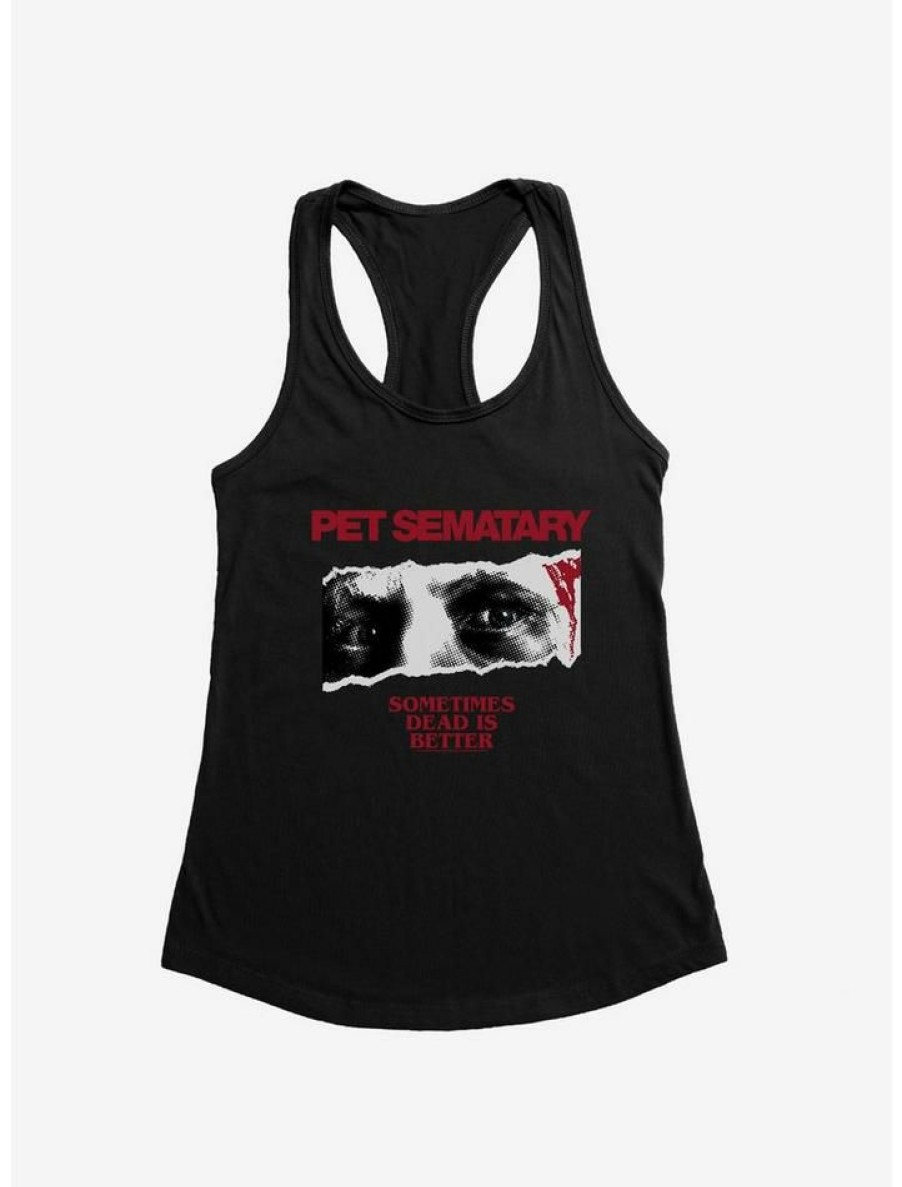 Girls * | New Pet Sematary Blue Eyes Girls Tank Black