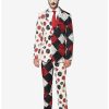 Guys * | Hot Sale Suitmeister Men'S Halloween Red Clown Halloween Suit Red White Black