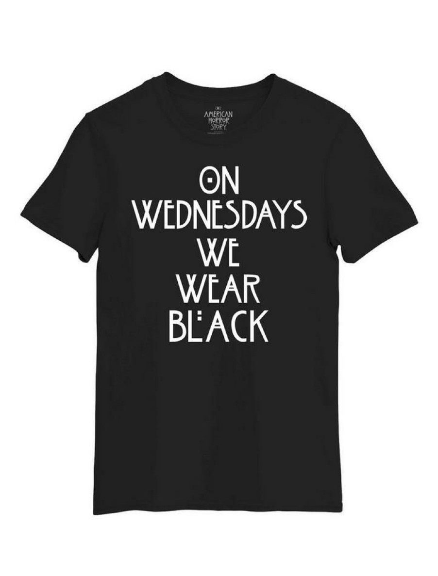 Guys * | Best Deal American Horror Story Wednesdays T-Shirt Black