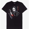 Guys * | Best Sale Scream Ghost Face Bloody Knife T-Shirt Black