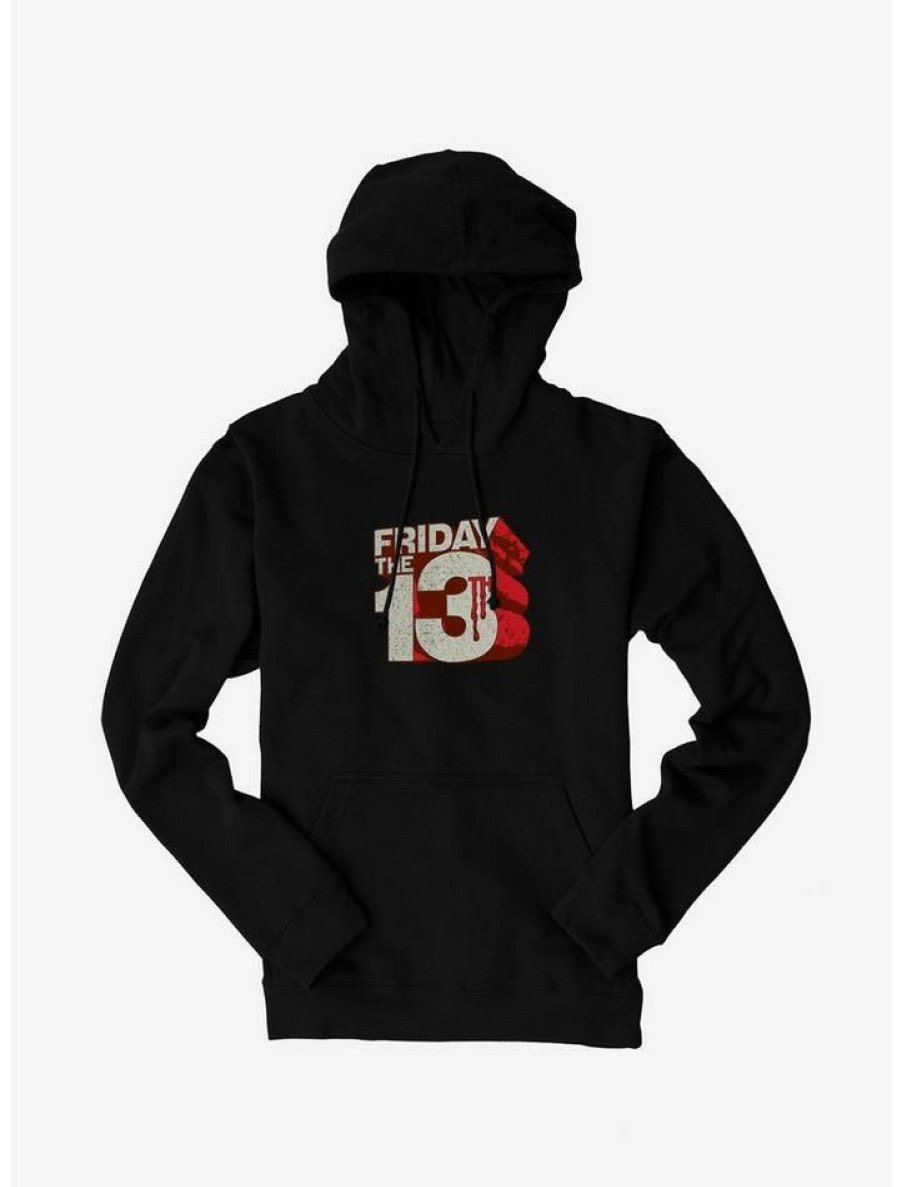 Guys * | Outlet Friday The 13Th Block Letters Hoodie