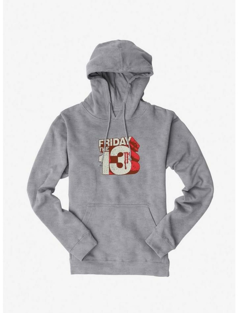 Guys * | Outlet Friday The 13Th Block Letters Hoodie