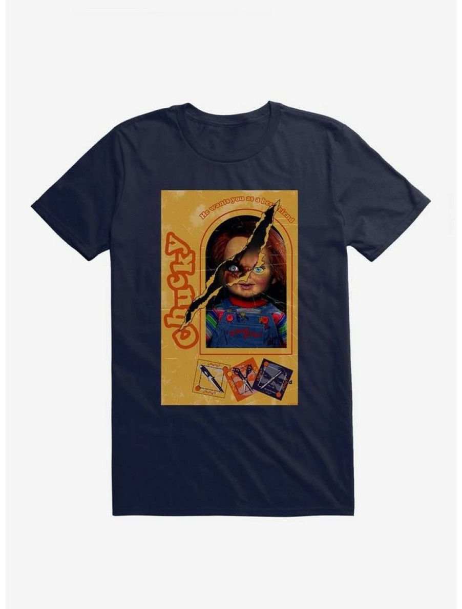 Guys * | Wholesale Chucky Doll Box Torn T-Shirt