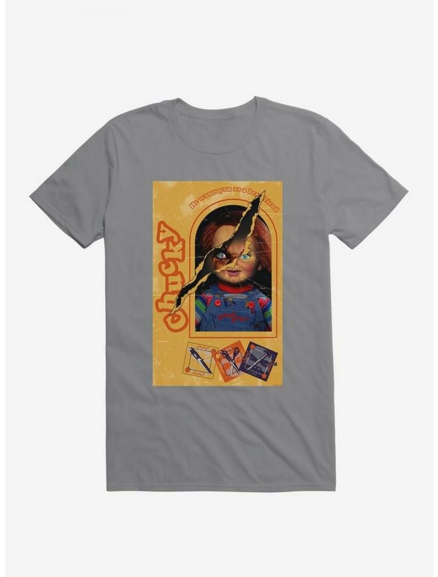 Guys * | Wholesale Chucky Doll Box Torn T-Shirt