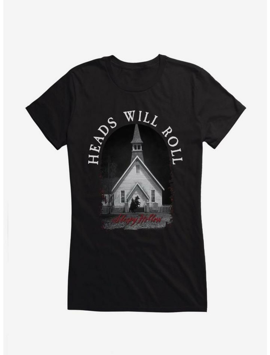 Tees * | Hot Sale Sleepy Hollow The Headless Horseman Girls T-Shirt Black