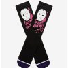 Girls * | Coupon Friday The 13Th Pink Splatter Crew Socks