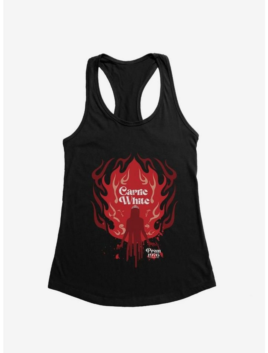 Girls * | Outlet Carrie 1976 Prom Flames Girls Tank Black