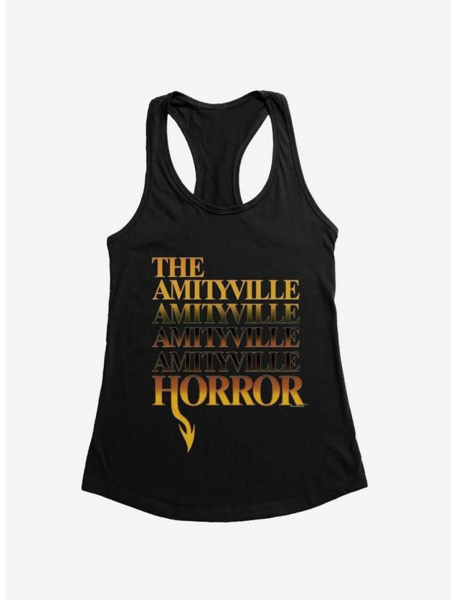 Girls * | Wholesale The Amityville Horror Logo Girls Tank Black