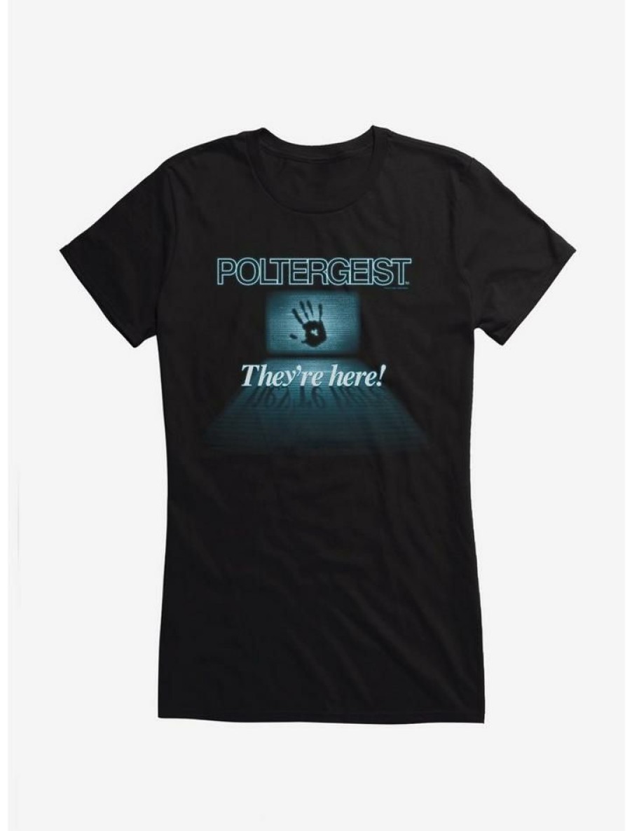 Tees * | Best Pirce Poltergeist They'Re Here! Girls T-Shirt Black