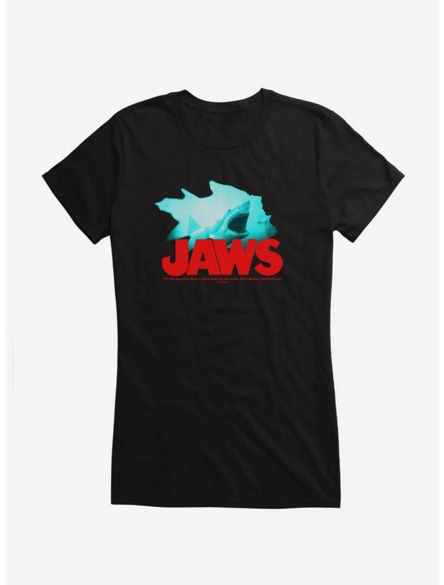 Tees * | Best Pirce Jaws Swim And Eat Quote Girls T-Shirt