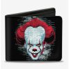 Backpacks & Bags * | Best Pirce It Chapter Two Pennywise Face Logo Bi-Fold Wallet