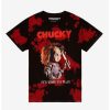 Tees * | Flash Sale Child'S Play Chucky It'S Time To Play Boyfriend Fit Girls T-Shirt Multi