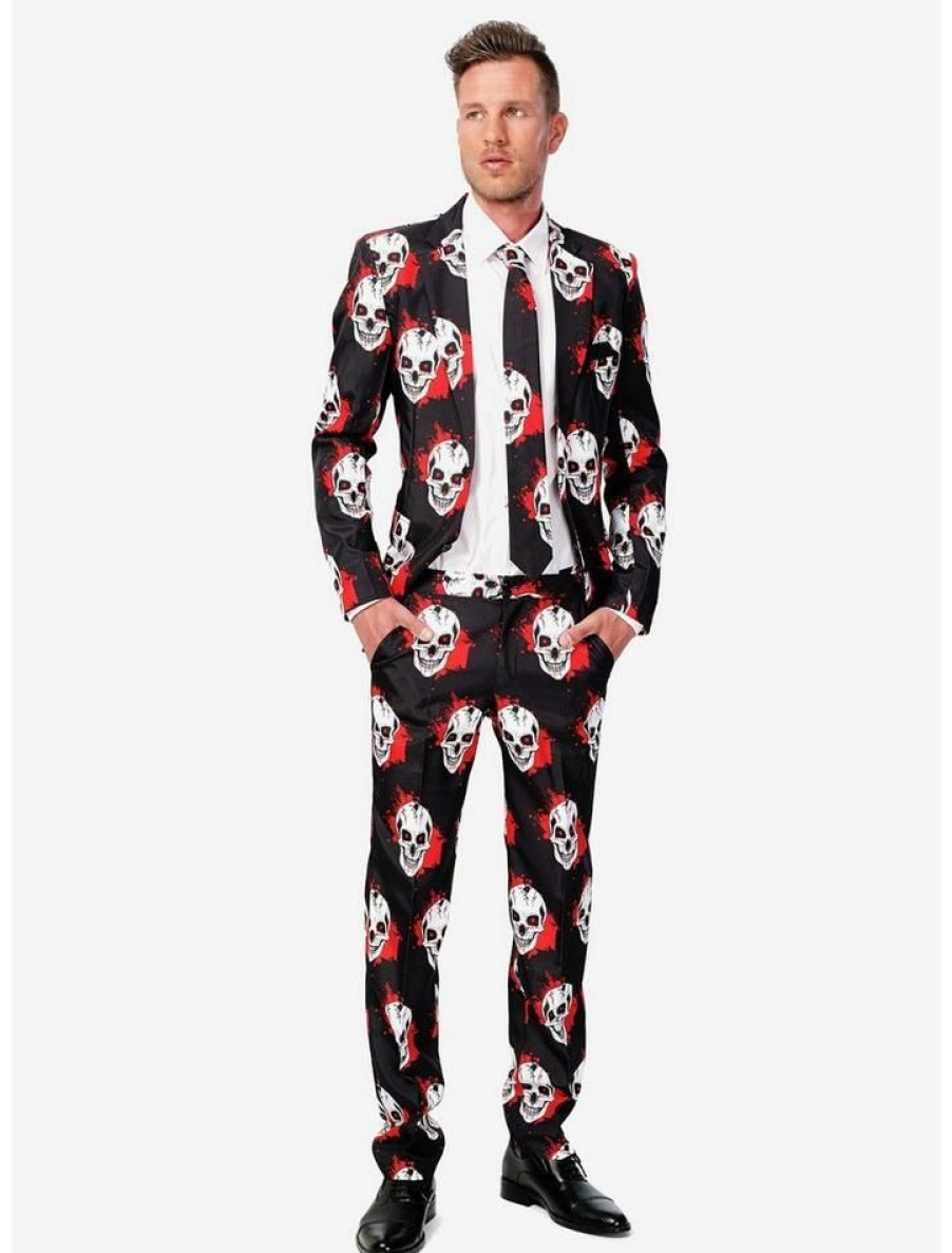 Guys * | Buy Suitmeister Men'S Skulls Blood Halloween Suit Multi