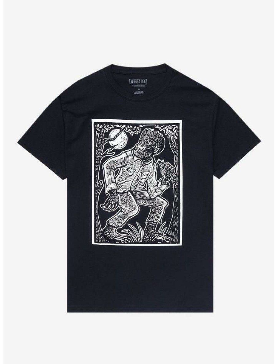 Tees * | Buy Universal Monsters The Wolf Man T-Shirt By Brian Reedy Black