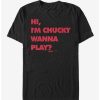 Guys * | Outlet Chucky Wanna Play T-Shirt Black