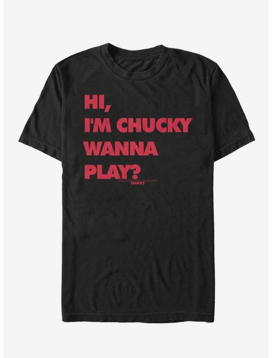 Guys * | Outlet Chucky Wanna Play T-Shirt Black