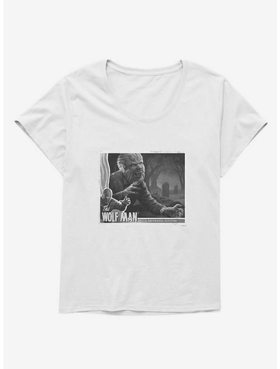 Tees * | Promo The Wolf Man And Movie Poster Girls T-Shirt Plus Size