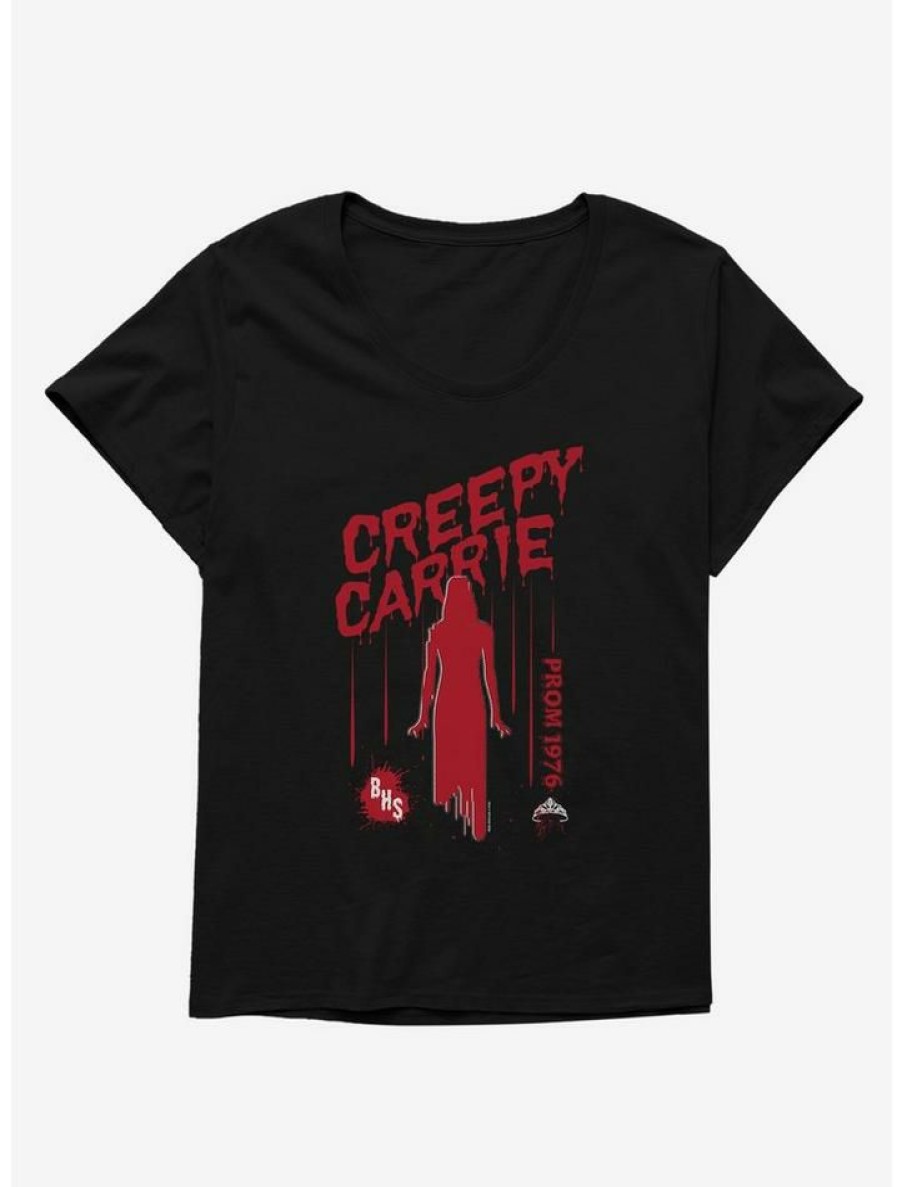 Tees * | Best Deal Carrie 1976 Creepy Carrie Girls T-Shirt Plus Size Black