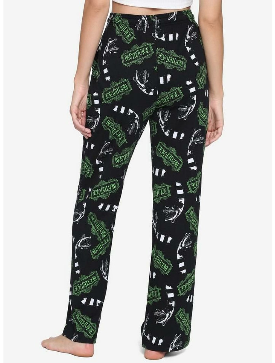 Guys * | Coupon Beetlejuice Logo Pajama Pants Multi