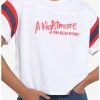 Tees * | Buy A Nightmare On Elm Street Varsity Girls Crop Jersey Top Multi